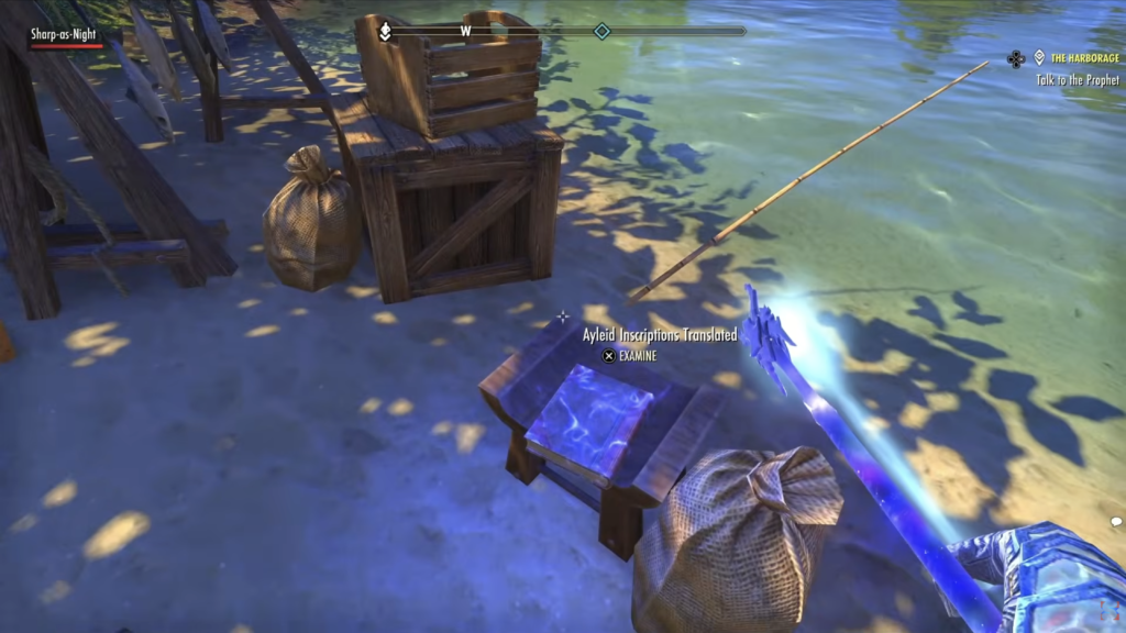 Finding the lorebook "Ayleid Inscriptions Translated" in Auridon in The Elder Scrolls Online.