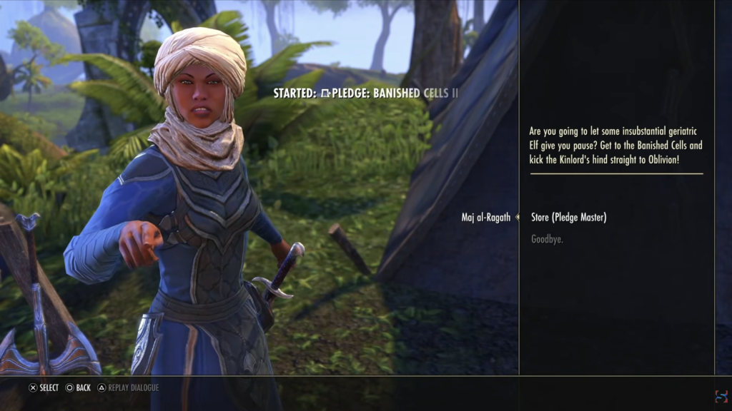 Maj al-Ragath, Base Game Dungeon quest-giver in the Undaunted Enclave at Elden Root (ESO).