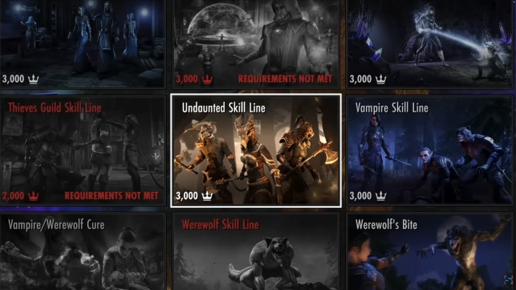 The Undaunted Skill Line for sale in the Crown Store in The Elder Scrolls Online.