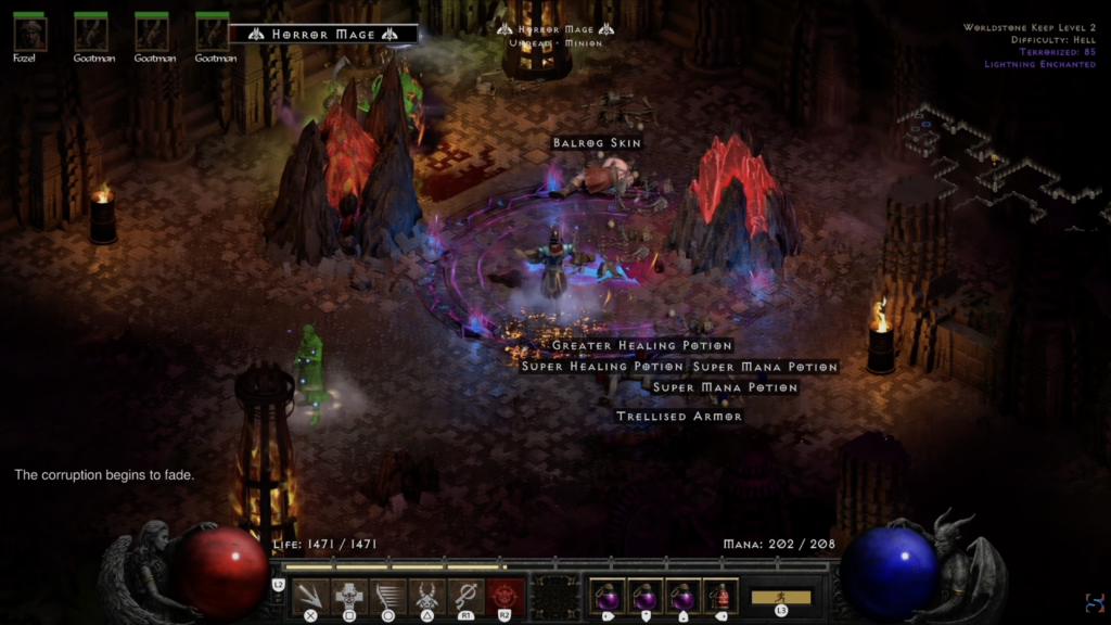 Terror Zone Worldstone Keep in Act V of Diablo II: Resurrected