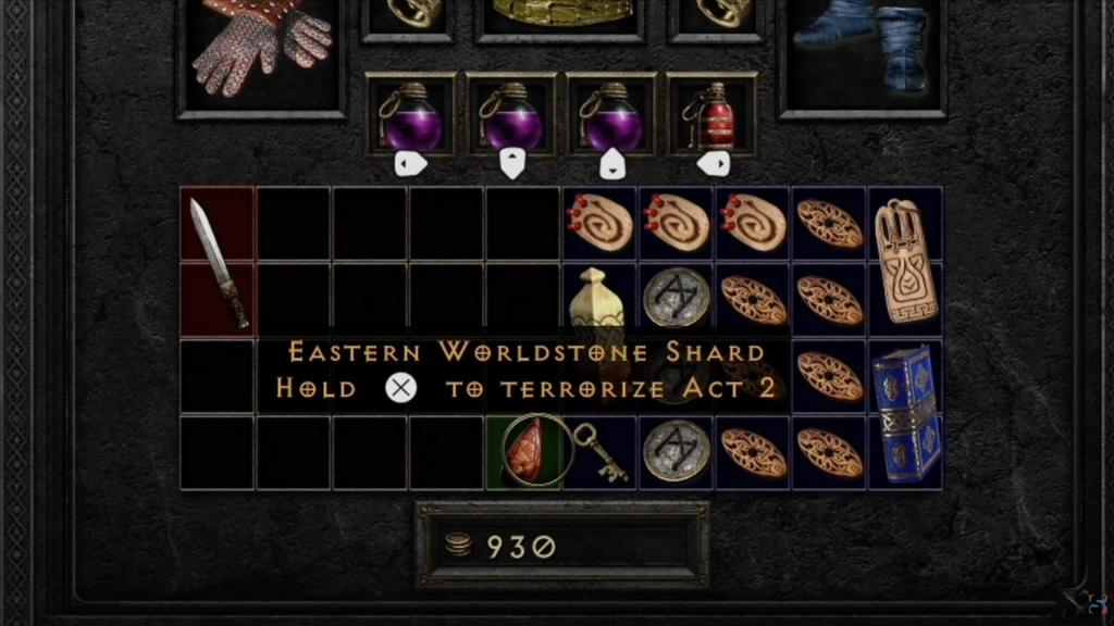 Eastern Worldstone Shard item in Diablo II Resurrected: Reign of the Warlock, used to Terrorize Act 2.