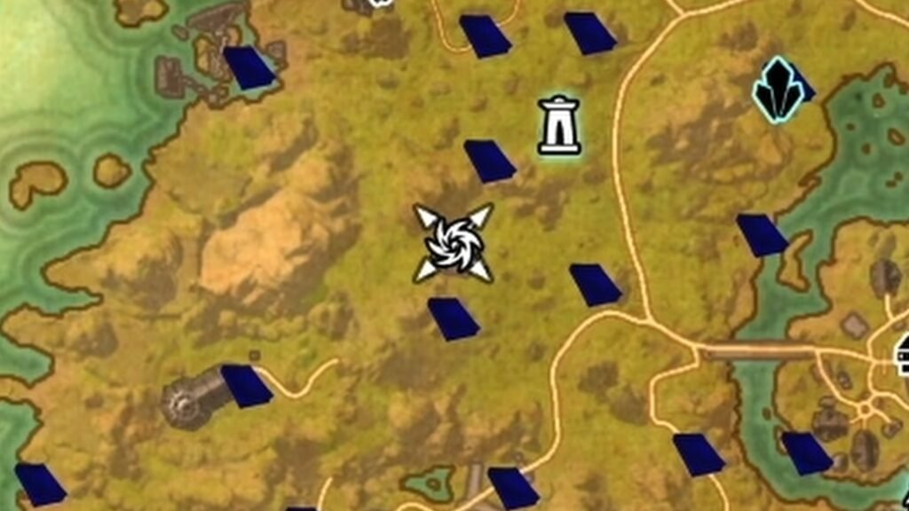 Screenshot of a Dolmen Incursion map icon in The Elder Scrolls Online.