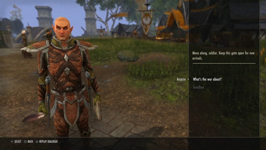 Sceenshot of Arcarin, the Cyrodiil Main Quest giver for the Aldmeri Dominion in The Elder Scrolls Online.