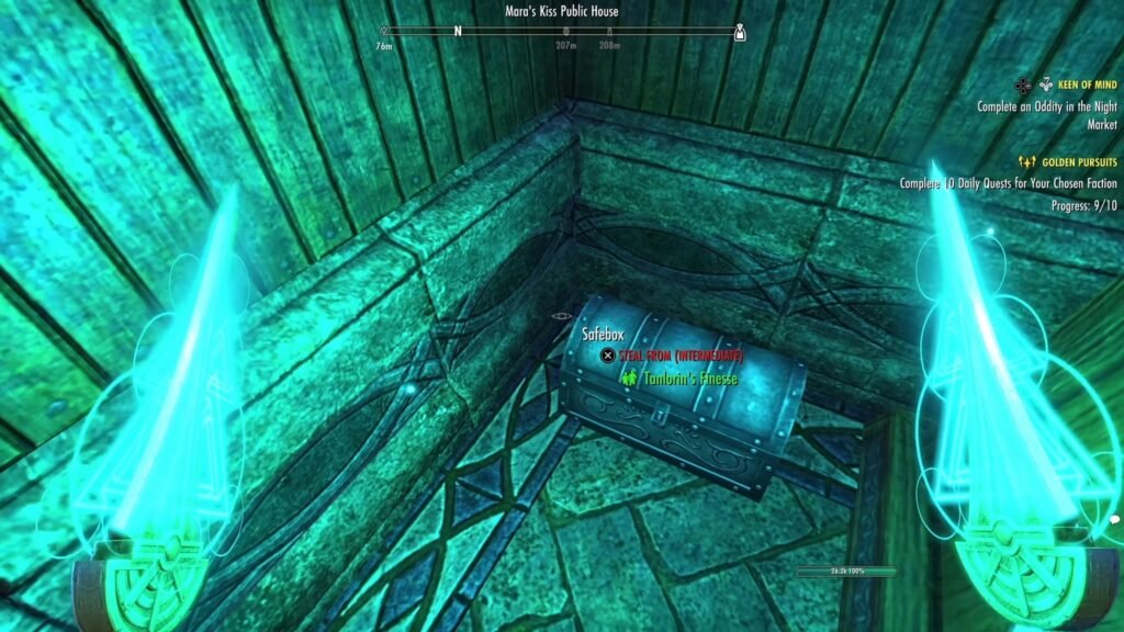 A safebox inside Mara's Kiss Public House in Vulkhel Guard in The Elder Scrolls Online.