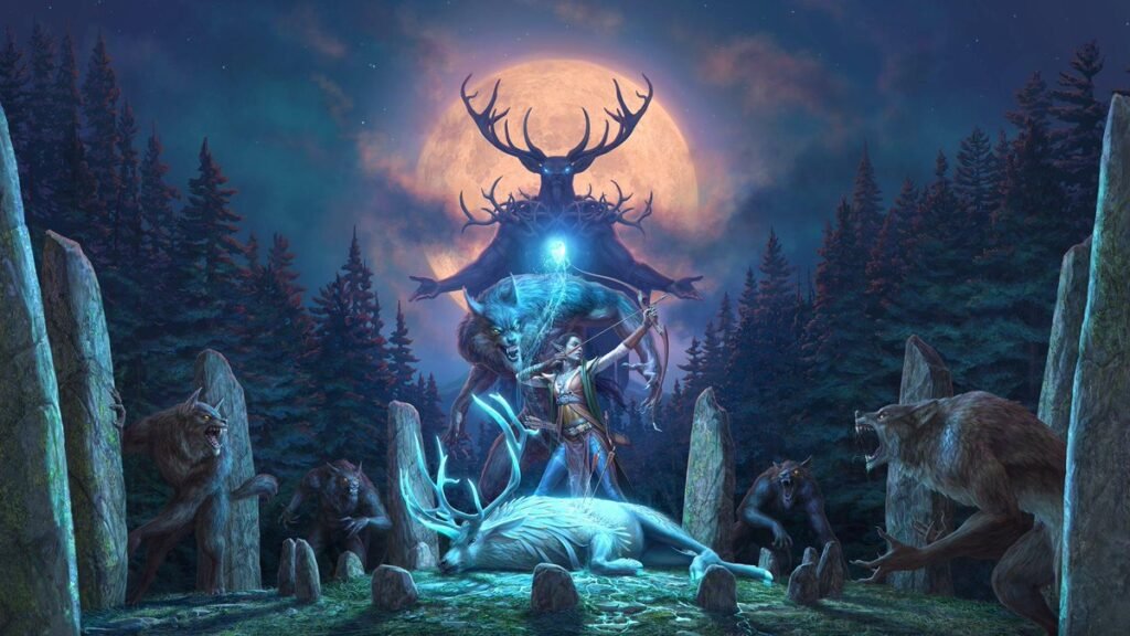 Promotional image of Hircine's Hunting Grounds in The Elder Scrolls Online.