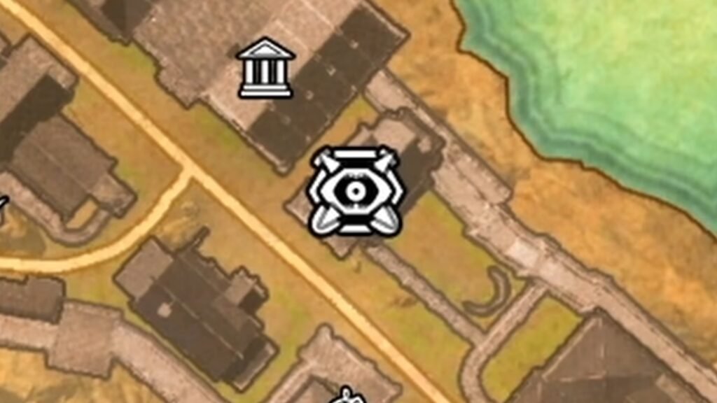 Screenshot of the map icon for the Antiquarian's Circle in Solitude, Western Skyrim in The Elder Scrolls Online.