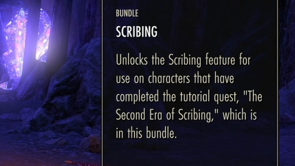 Screenshot of the Scribing Skill Line in the Upgrades section of The Elder Scrolls Online's Crown Store.